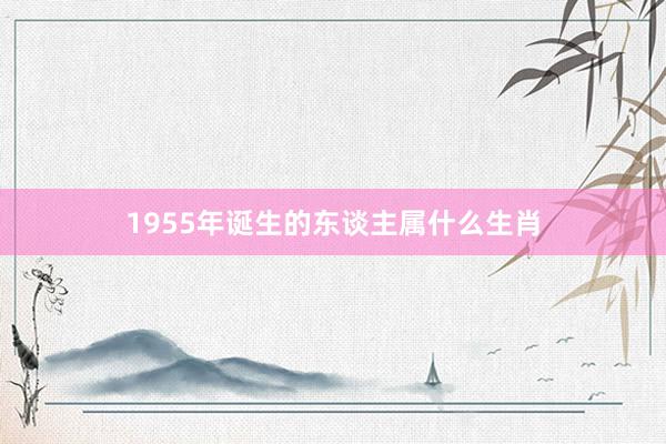 1955年诞生的东谈主属什么生肖